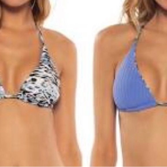 NWT Becca Animal Instincts Reversible String Triangle Bikini Top‎ - Picture 5 of 8